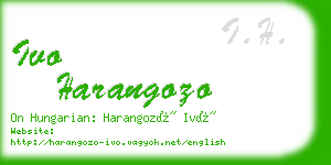 ivo harangozo business card